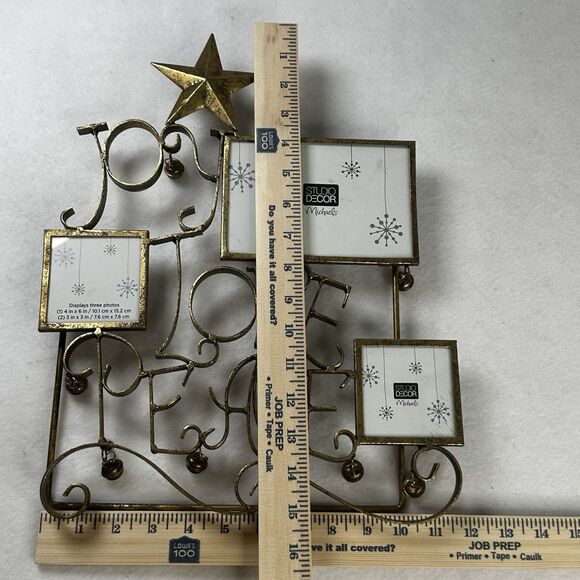 Studio Décor Joy Love Peace tabletop photo frame Christmas Holiday Decor Accent - Picture 7 of 8